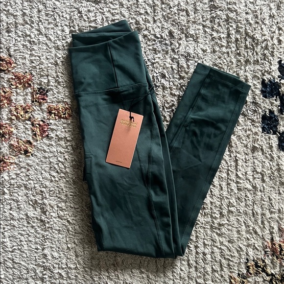 Girlfriend Collective Dark Green High-Waisted Leggings - Picture 5 of 5